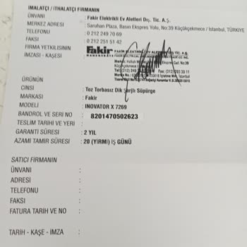 Fakir Süpürge Tamir Süresi