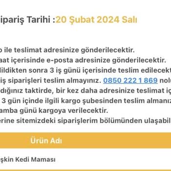 Mito Mix Yanlış Ürün Teslim Edildi