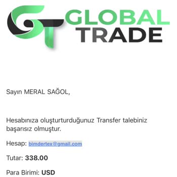Global Trade Paramı Vermiyor Firmaya Ulaşılamıyor
