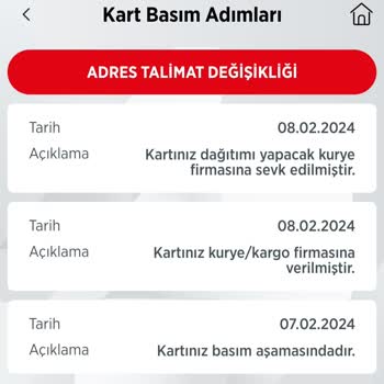 Ziraat Kartım Kayıp, Kuryenet Teslimatı Gecikiyor