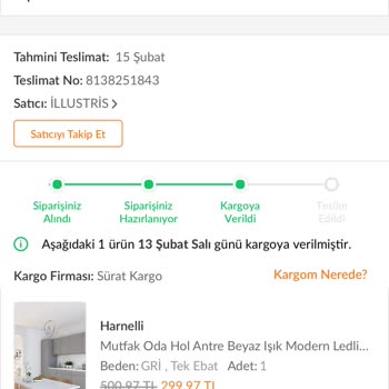 Trendyol Avize Ama Ortada Yok