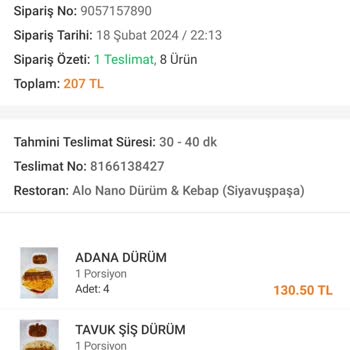 Trendyol Yemek Yemek Siparişim Teslim Edilmedi, Ücret İadesi Yapılmadı