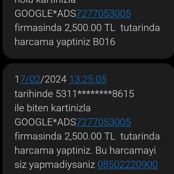 QNB Finansbank ve Google Ads İzinsiz Harcama