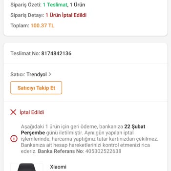 Trendyol'dan Aldığım Ürünün Yanlış Fiyat Yüzünden İznim Dışında İptali