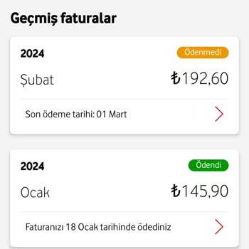 Vodafone Pay Vodafone Aramadan Tarife Paket Değişikliği Yapmış.