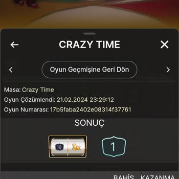 Evolution Gaming Crazy Time Bahis Reddediliyor