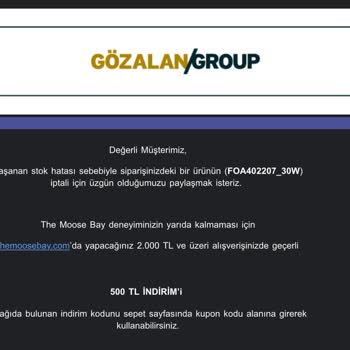 The Moose Bay Ödeme Alıp Stok Yok Deyip İptal Ediyorlar.