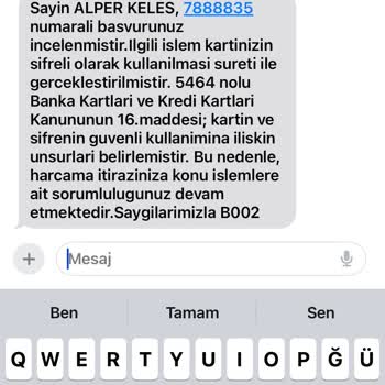 VakıfBank Kredi Kartımdan Bilgim Dışında Harcama Yapmış.
