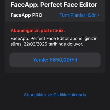 App Store / Faceapp Ücret