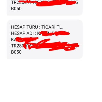 Çeyiz Diyarı SMS İle Gelen Hesap Bilgileri
