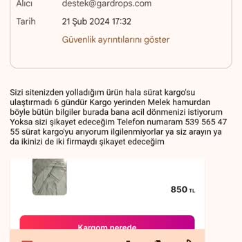 Gardrops Uygulaması Ait Sorun