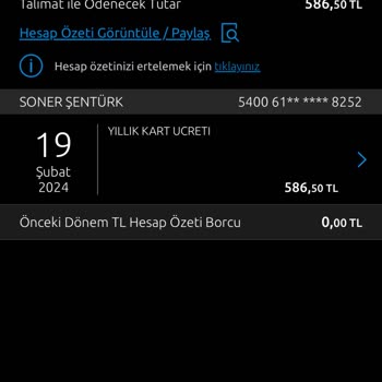 Yapı Kredi Bankası Worldcard Aidat İadesi Talebi