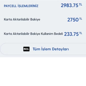 Paycell Kullanmadığım Karta Aktar Ücretin İşlem Ücreti Parası İstiyor