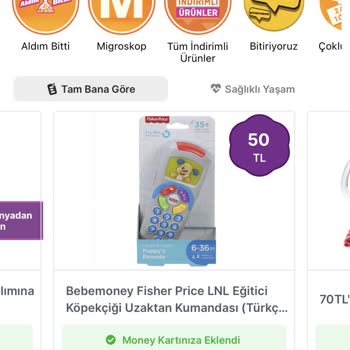 Migros Sanal Market Bebe Money Sorunu