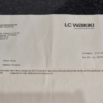 LCW İademi Kabul Etmedi