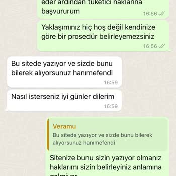 Veramuu Butik Ödeme İadesi Yapmıyor