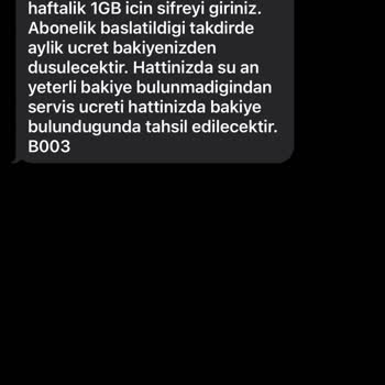 Vodafone Mesaj Şikayeti İptal