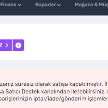 Mağaza Kapatma Trendyol Pazaryeri