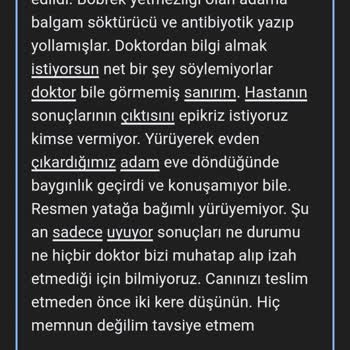Esencan Hastanesi Böbrek Yetmezliği Olan Adama Antibiyotik Ve Balgam Sökücü Verdiler