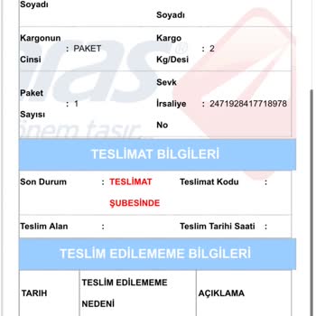 Aras Kargo Kargom Dağıtıma Çıkarılmıyor