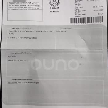 Ouno Service Xiaomi Robot Süpürge Servis