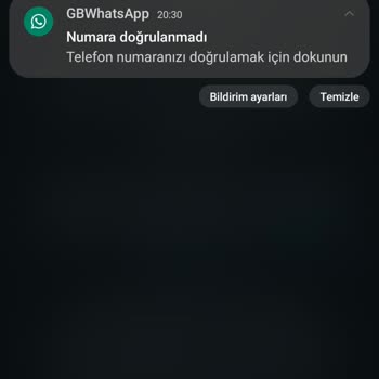 GB WhatsApp Sorunumun Çözülmesini İstiyorum