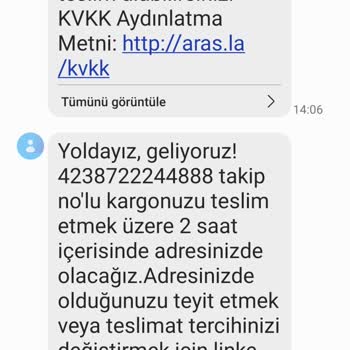 Aras Kargo Çalışanı 2 Defa Yüzüme Telefonu Kapattı