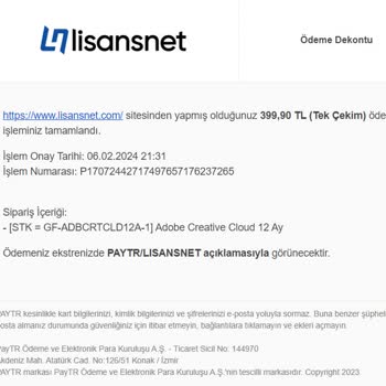 Lisans Net Üzerinden Aldığım Creative Cloud 14 Gün Deneme İle Verildi