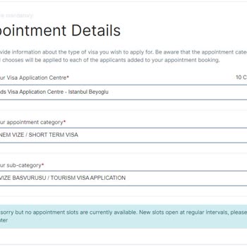 VFS Global Randevu Alamama Sorunu