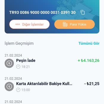Paycell İade Paramı Kullanıyor Hesabıma Yatırmıyor.