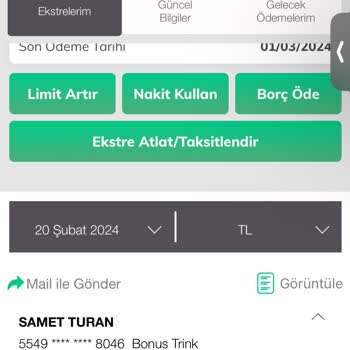 Garanti BBVA Bonus Trink Yıllık Kart Ücreti