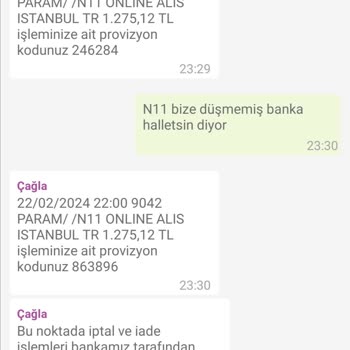 N11 Tek Siparişe İki Defa Ücret Aldı.