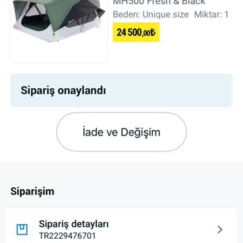 Quechua Decathlon İptal Edilen Sipariş