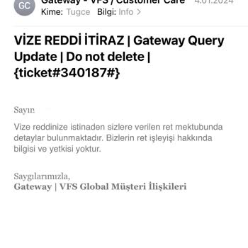 VFS Global VFS Fransa Vize Reddi