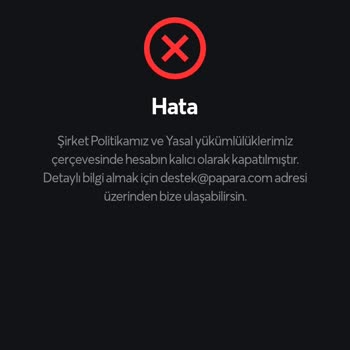 Papara Hesabının Kalıcı Kapatılması