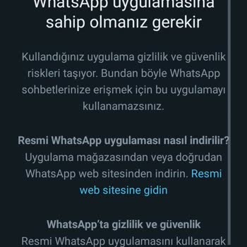 WhatsApp Giriş Yapamıyorum