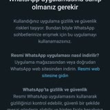 WhatsApp Resmi WhatsApp Uygulaması Kullanın Uyarısı Alıyorum!