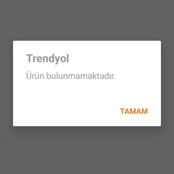 Trendyol Ürün Bulunamadı Hatası