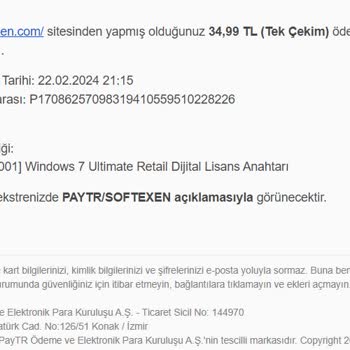 Softexen.com Ödemesini Yapıp Aldığım Ürünü Teslim Etmedi