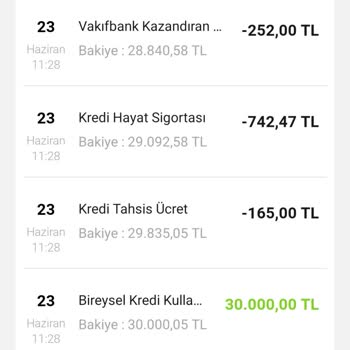 VakıfBank Kazandıran Tarife Adı Altında 252 TL Kesinti Yaptı