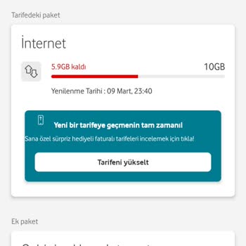 Vodafone İnternetim Olduğu Halde Ek Paket Tanımlıyor