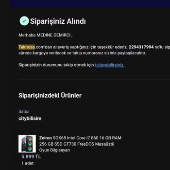 Teknosa Satılan PC'ler De Garanti Vb. Yok Farklı Ürün