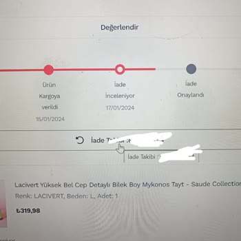 Penti'nin Kendi Sitesinden Aldığım Ürün İadesi Gerçekleşmiyor.