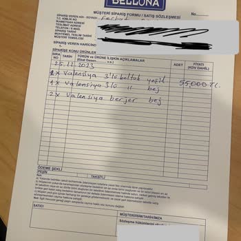 Bellona Teslim Edilmeyen Ürün