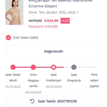 Penti'den Alınan Üründe Yok Parasını Geri Alamıyorum