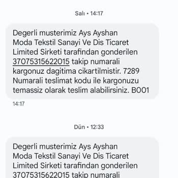 Sürat Kargo'nun Siparişim Getirmedi