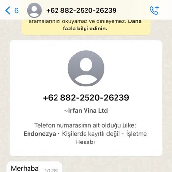 WhatsApp Yabancı Numara Şikayet