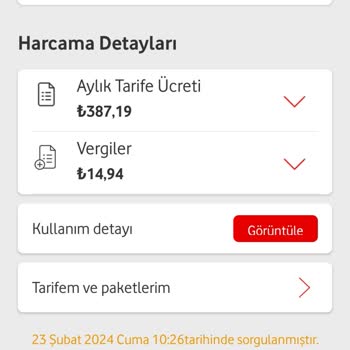 Vodafone Tarifemde Yaşadığım Mağduriyet