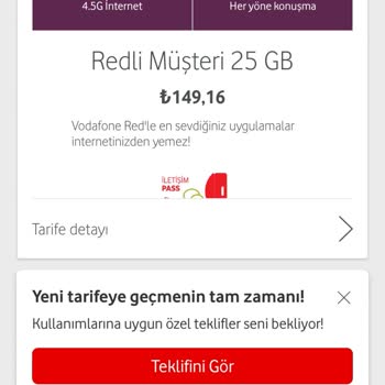 Vodafone Tarifemde Yaşadığım Mağduriyet