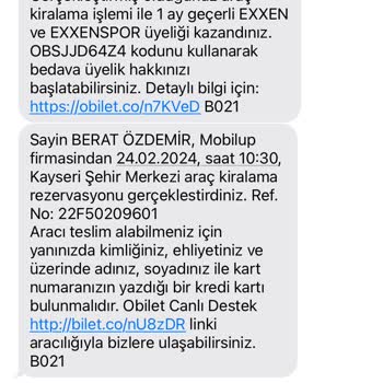Obilet Kiralık Araç Rezervasyonunda Yaşanan Mağduriyet